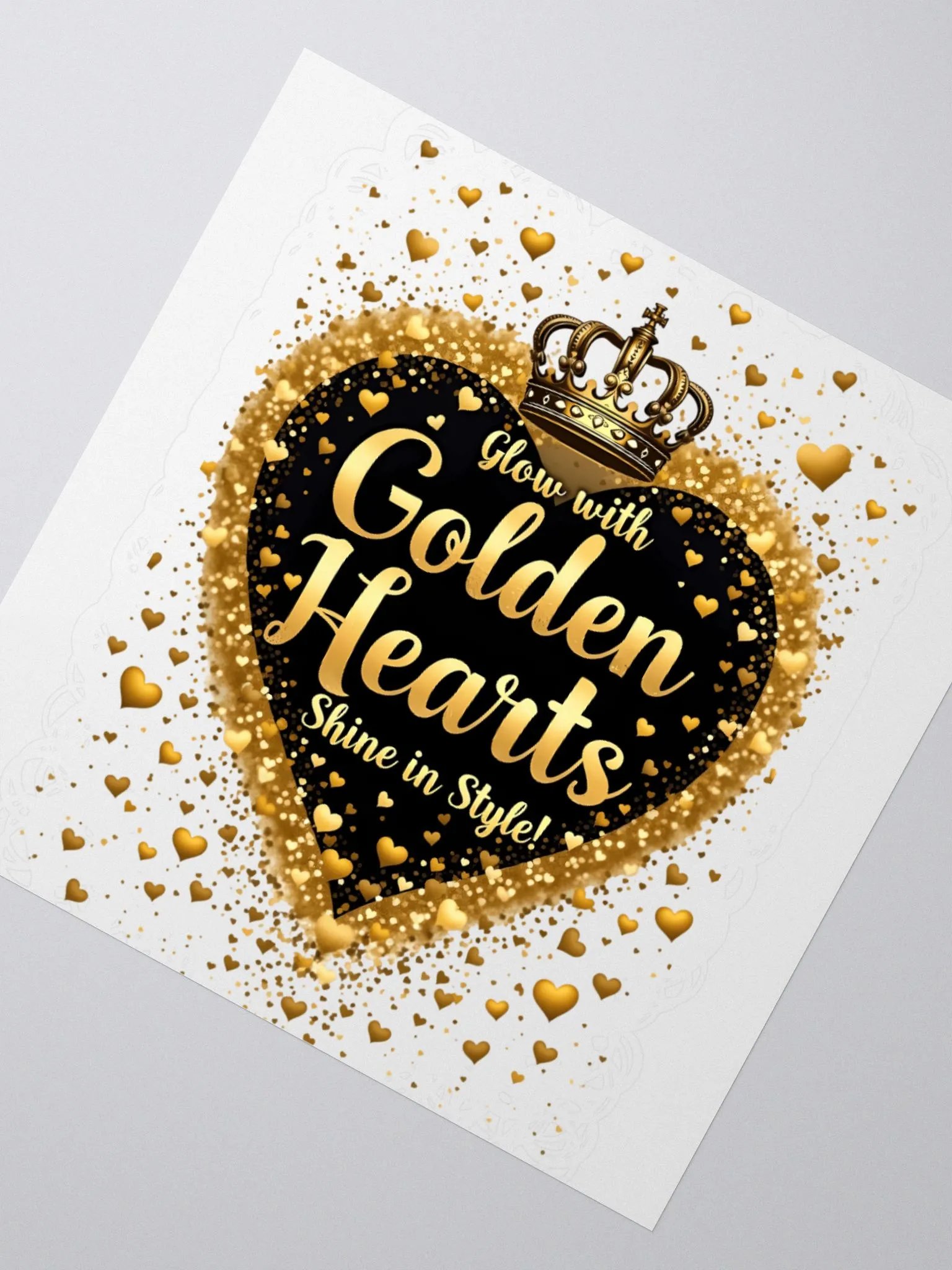 Black History Month Golden Hearts Shine in Style Kiss Cut Stickers product image (5)
