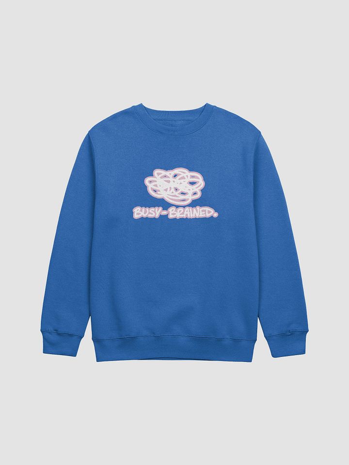 BUSY-BRAINED (lined design, #E1B9CE) printed crewneck product image (17)