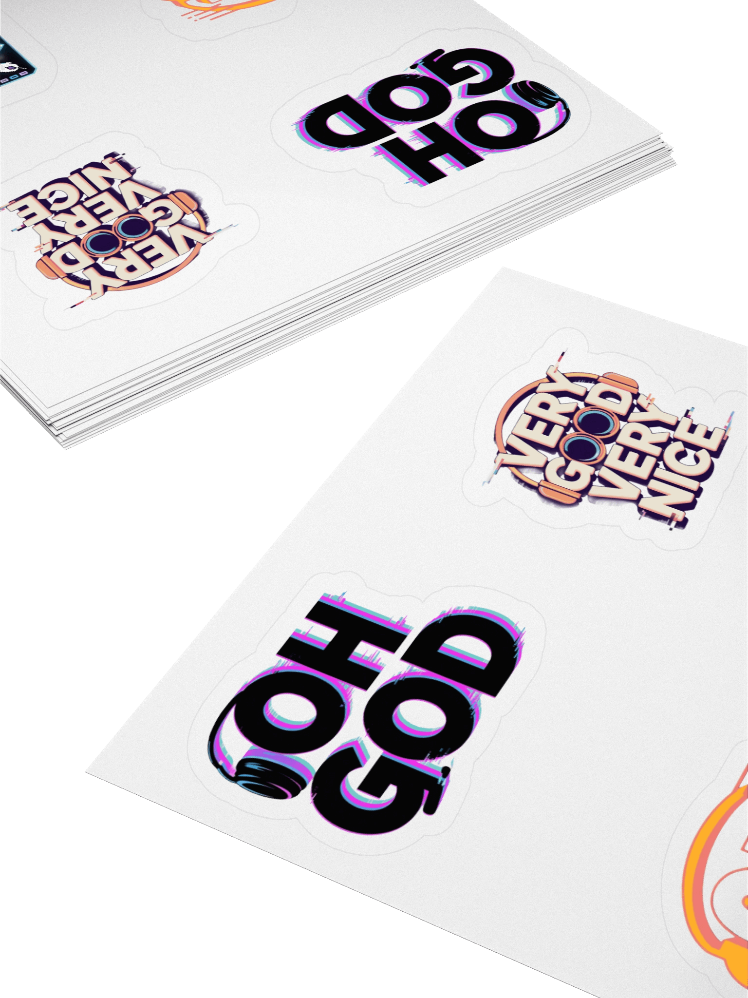 "OH GOD" + "Very Good Very Nice" | Kiss Cut Stickers product image (4)
