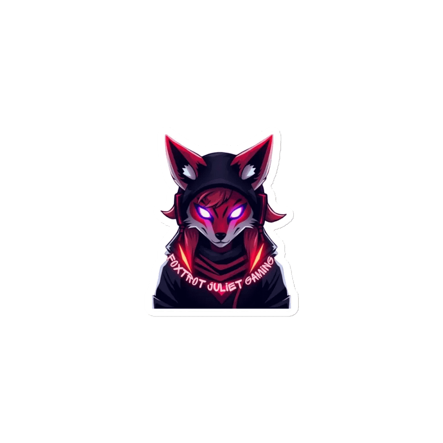 Neon Fox Hoodie Die-Cut Magnets product image (1)