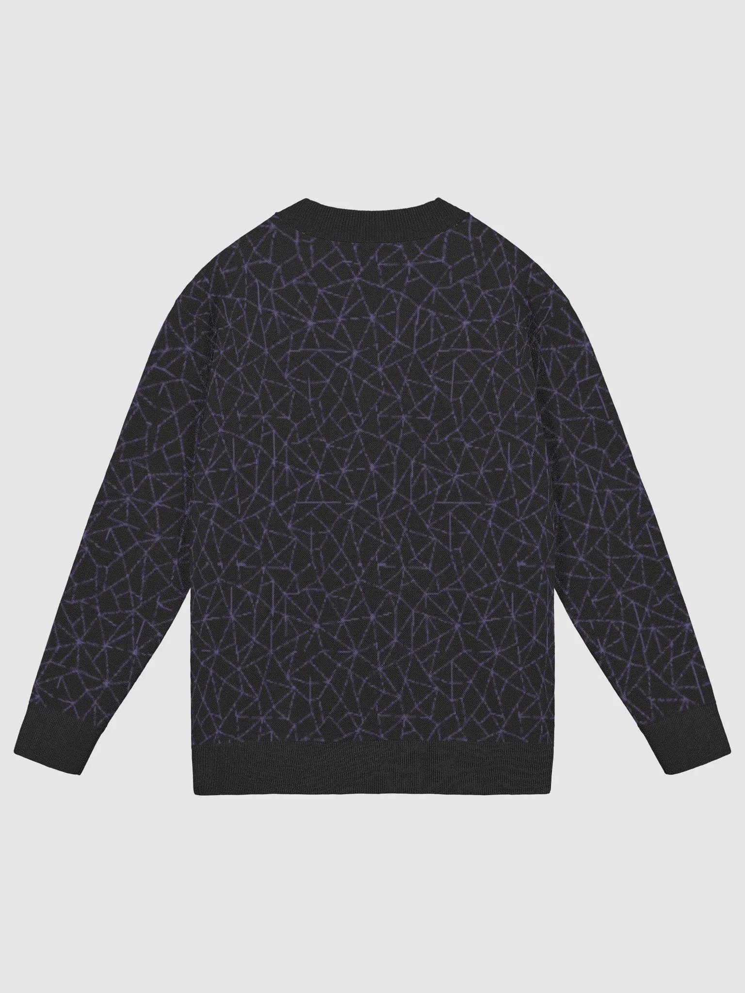 Purple Black Geometric Cardigan Sweater product image (14)