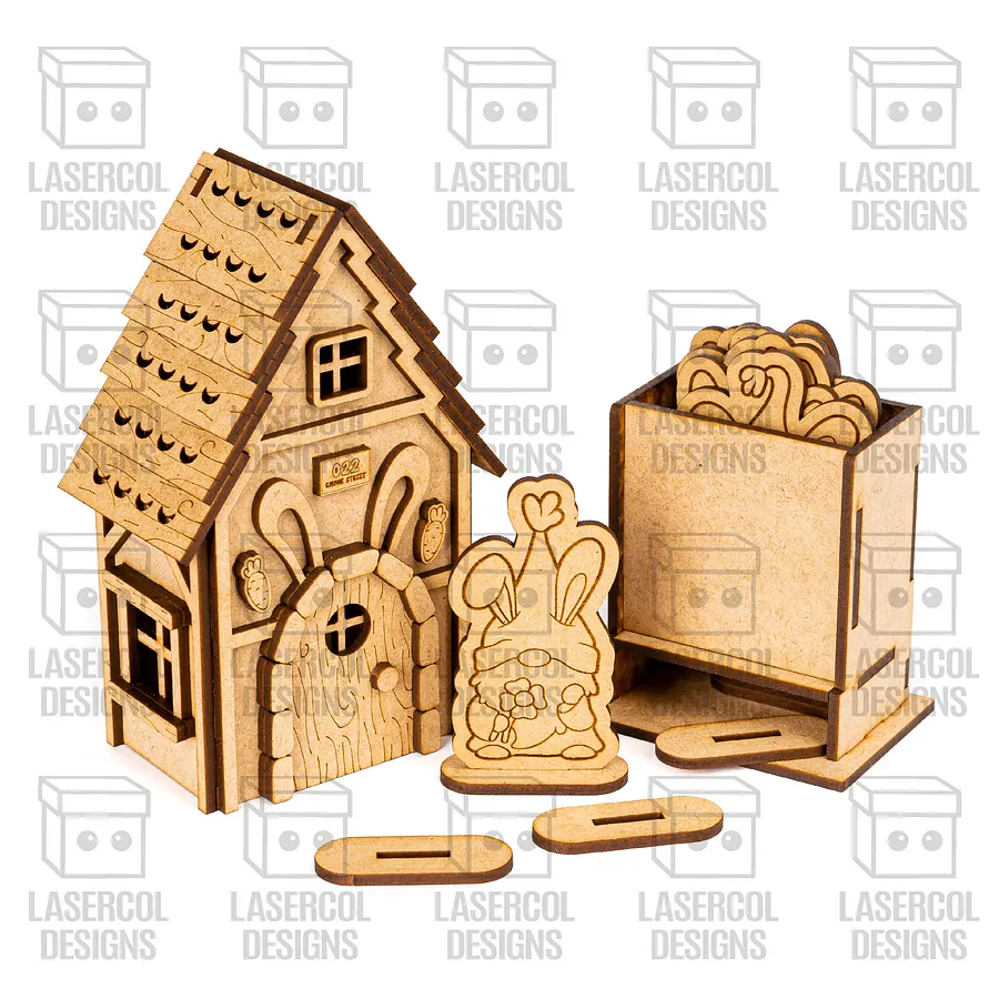 Easter Gnomes House Set 1 - Laser Cut Files product image (6)