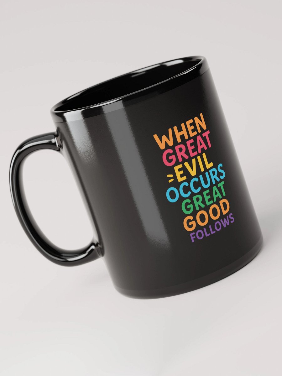 Great Good Follows” Inspirational Black Mug – Nichiren Buddhism Quote for Inner Strength product image (5)