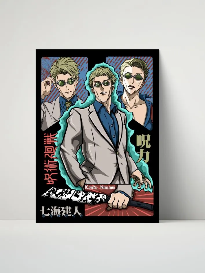 Jujutsu Kaisen + Kento Nanami Trio Metal Print – 8x10 product image (1)