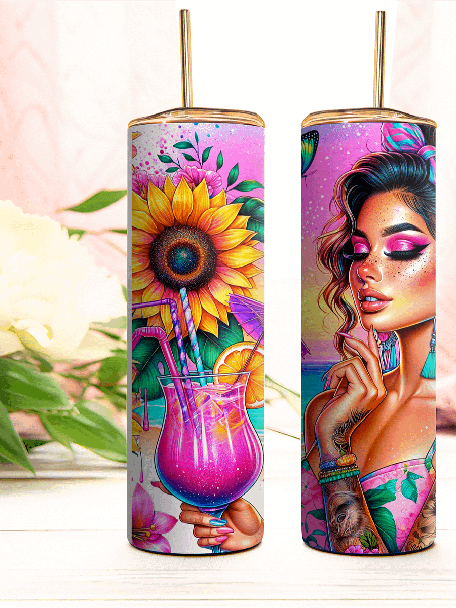 It's Not Alcohol - Tropical Colors Summer Vibes Stainless Steel Tumbler product image (1)
