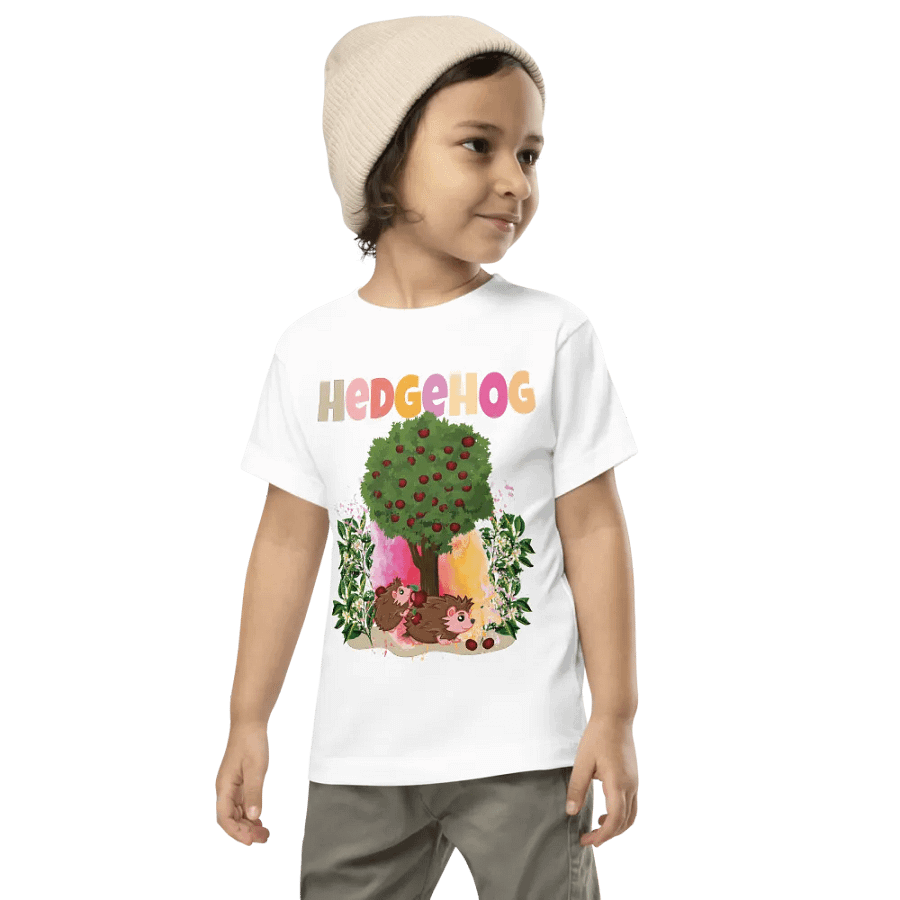 Hedgehog Cute Colorful Funny Bella +Canvas Toddler T-Shirt – Fun Gift for Kids product image (1)