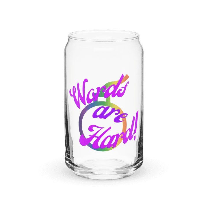 Words are Hard Glass Can product image (1)