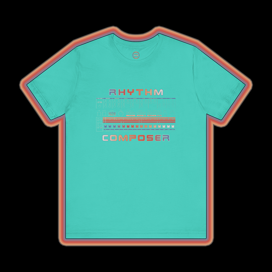 909 T-Shirt "Rhythm Composer" Roland TR-909 (Vintage Drum Machine) COLOUR PRINT B product image (1)
