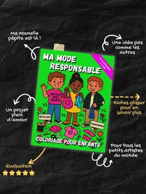 🇫🇷 Elle est enfin là ! Ma nouvelle création pleine de tendresse, de couleurs et d’émotions. 🌿 Ma Mode Responsable — un livre de coloriage unique pour les enfants, où la créativité rencontre les valeurs. 👧👦 Et si votre enfant devenait le héros de la prochaine édition ? ✨ Rejoignez notre univers magique !  https://www.amazon.fr/dp/B0F5WN59LX #livreColoriage #coloriageEnfant #coloriagePersonnalisé #activitéEnfant #créativitéEnfant #livreJeunesse #illustrationEnfant #kidsbook