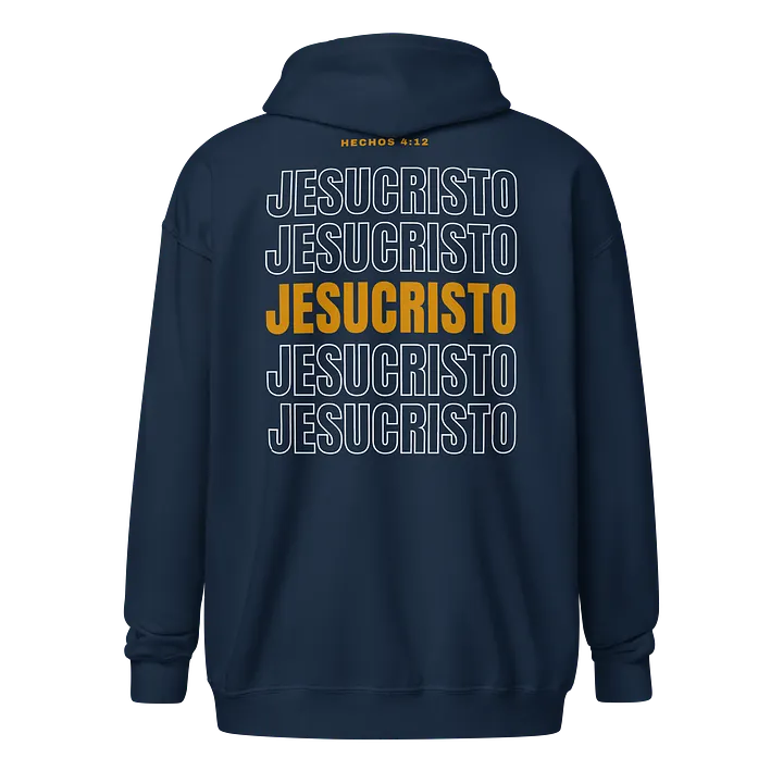 Sudadera Unisex con Capucha y Cremallera | Hechos 4:12 Jesucristo product image (1)