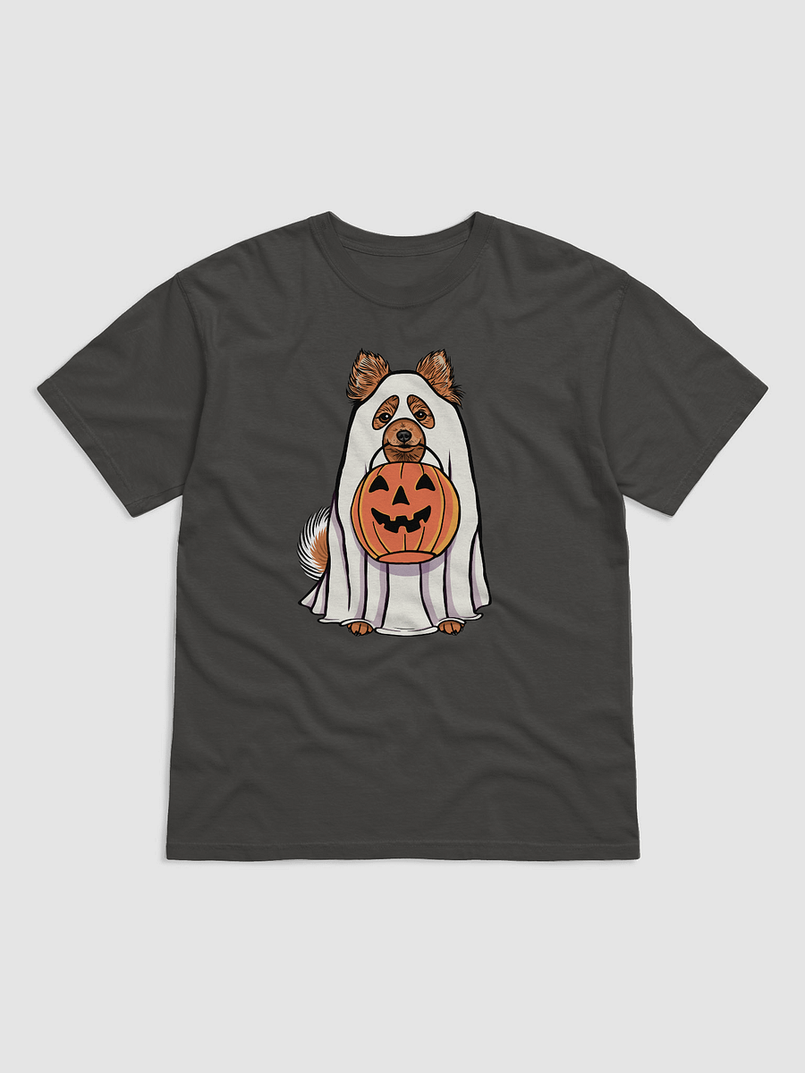 Funny Halloween Pomeranian T-Shirt | Funny Pomeranian Wearing a Ghost Costume and Holding a Pumpkin Basket product image (17)