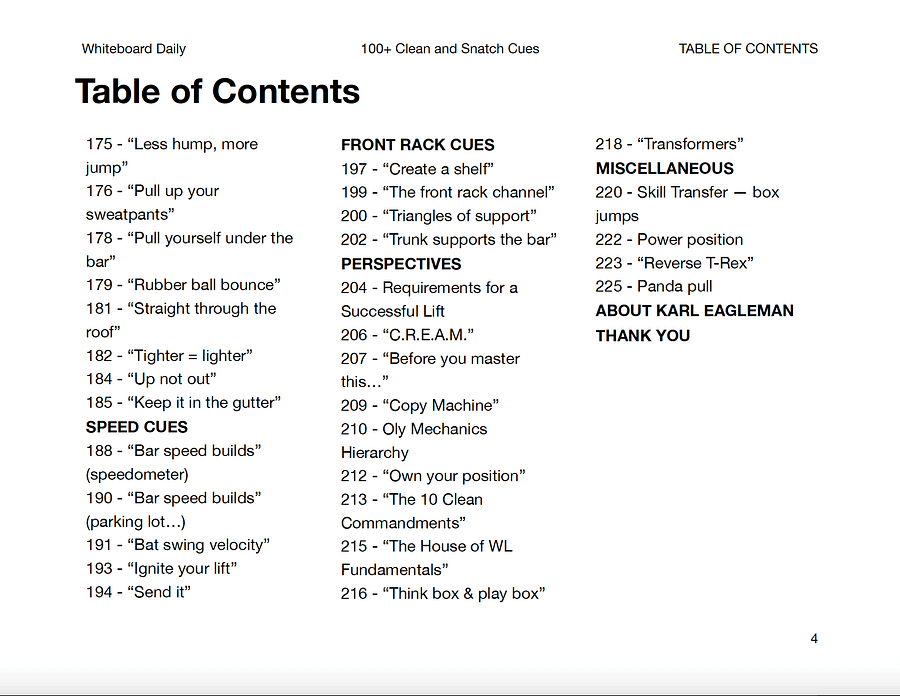 eBook: 100+ Clean & Snatch Cues - Volume 1 product image (4)