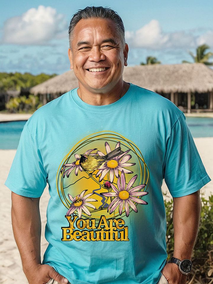 Unisex Kinship - You are Beautiful - Daisy and Bellbird 60s vibe Tee product image (1)