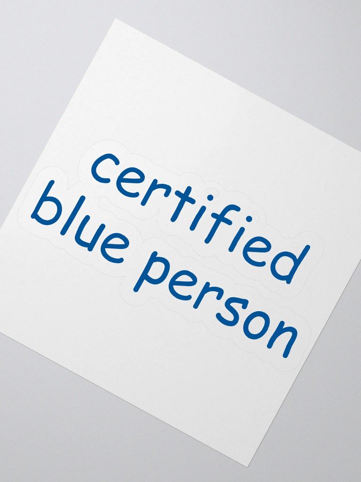 Certified Blue Person Sticker product image (4)