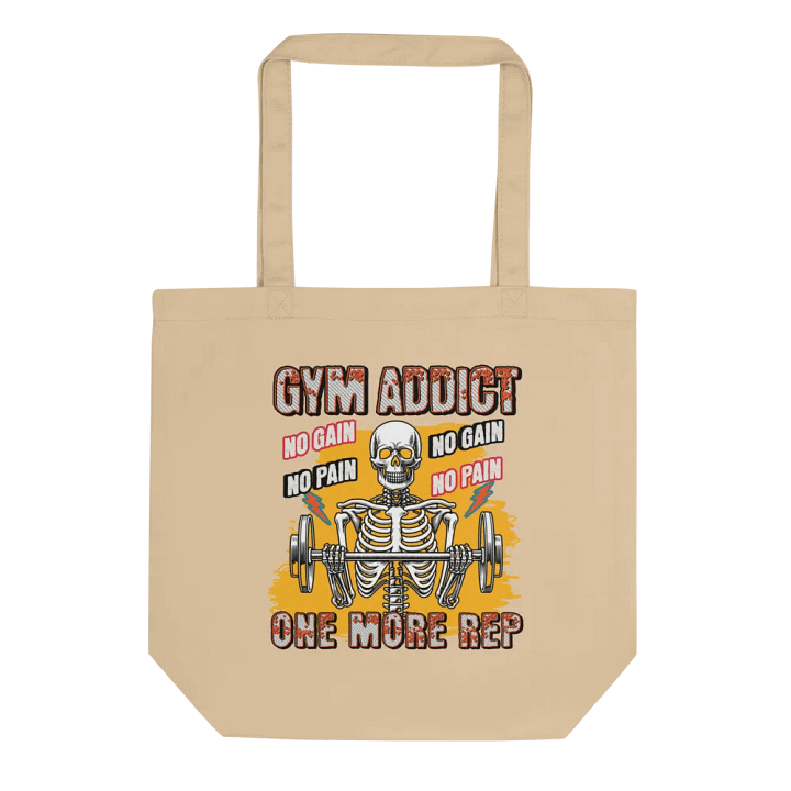 Gym Addict One More Rep Skeleton Tote Bag product image (1)