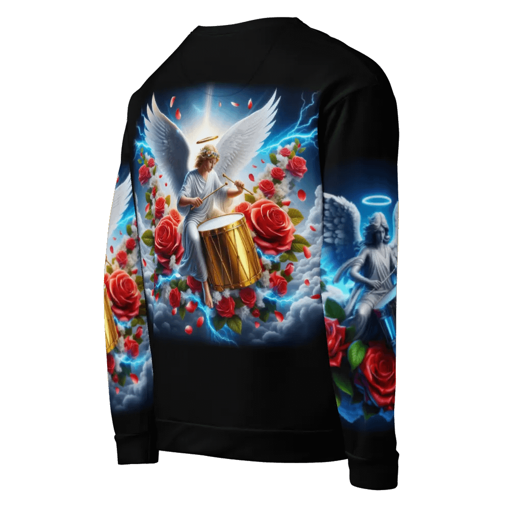 Angels making Music with a Drum - All-Over Unisex Sweatshirt #10 product image (8)