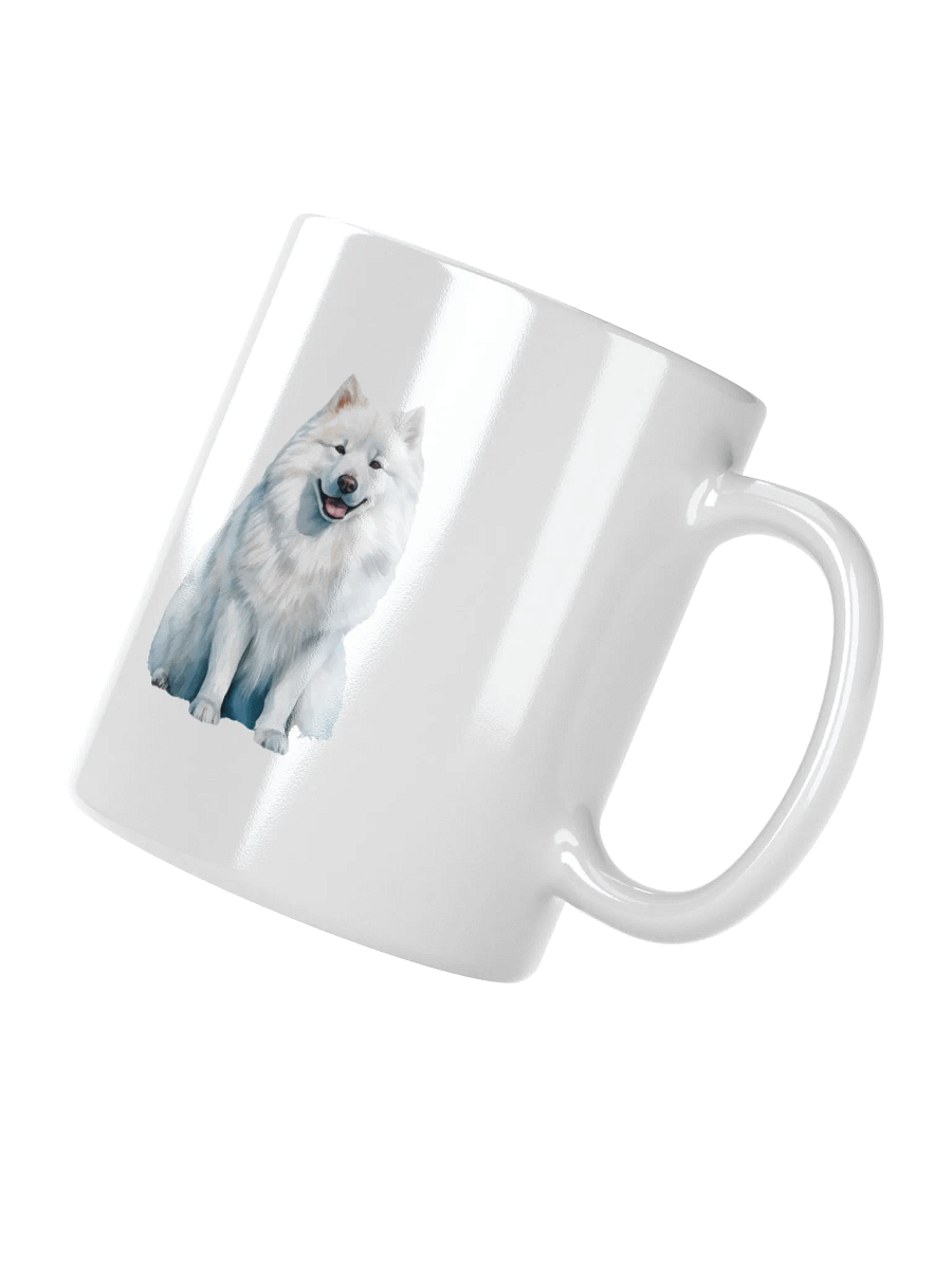 Fluffy White Dog Smiles Mug product image (4)