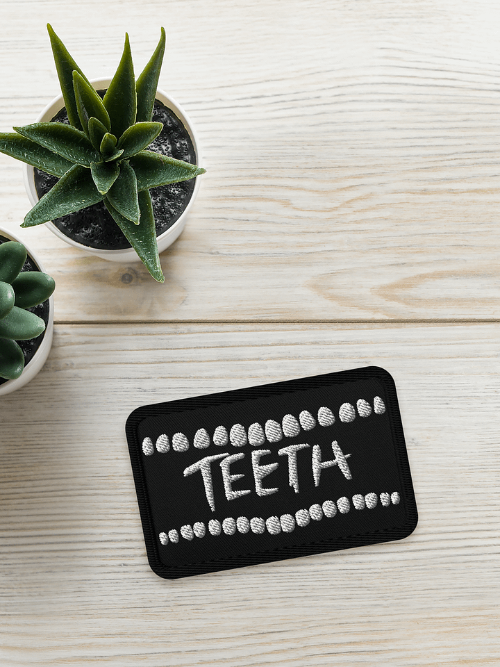 TEETH 3 inch embroidered patch product image (1)