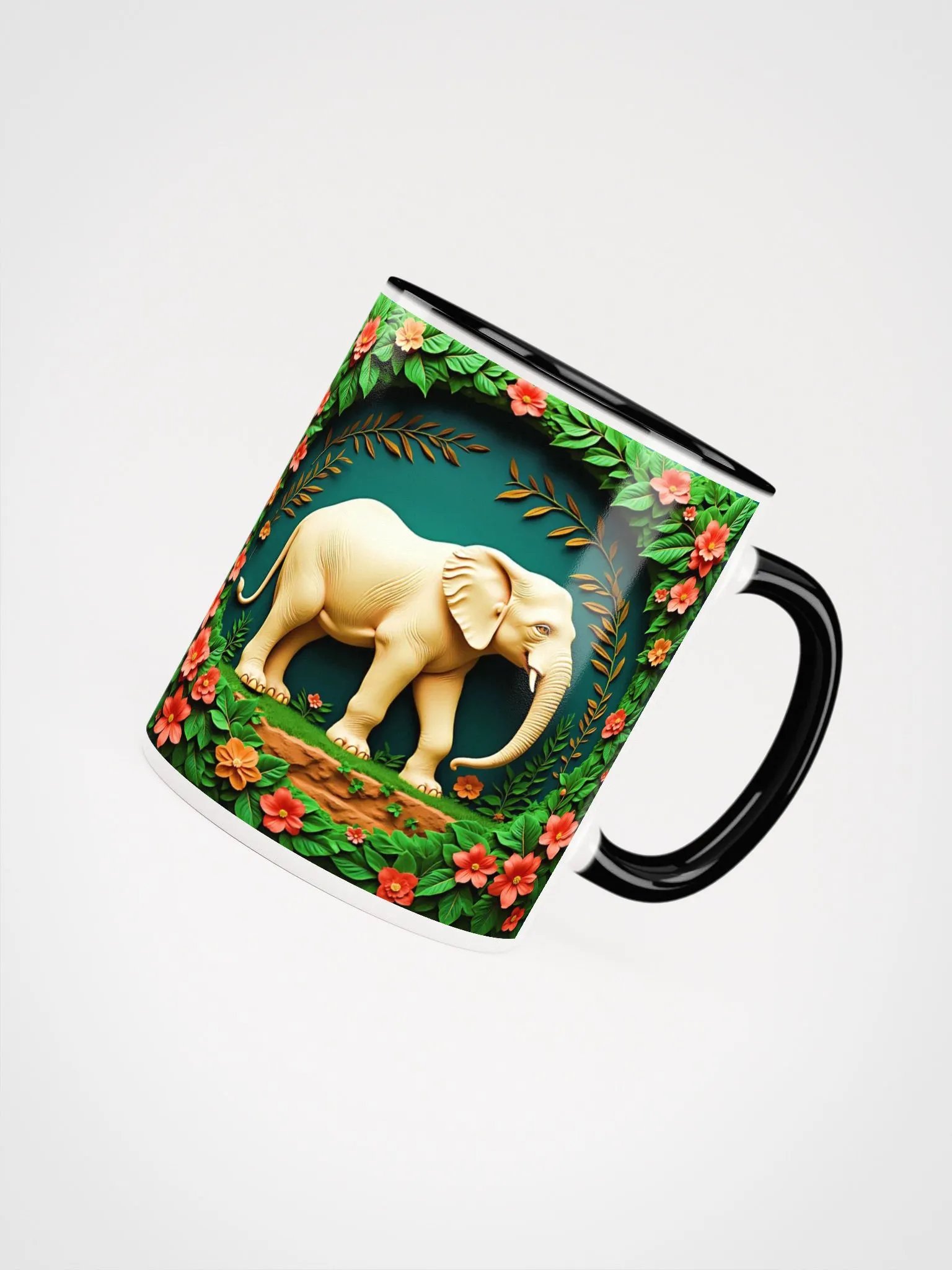 Ornate Elephant Duo Ceramic Mug product image (35)