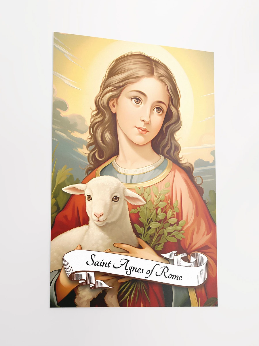 Saint Agnes of Rome Patron Saint of Young Girls, Girl Scouts, Chastity, Virgins, Engaged Couples, Abuse Victims, Gardeners, Matte Poster product image (4)