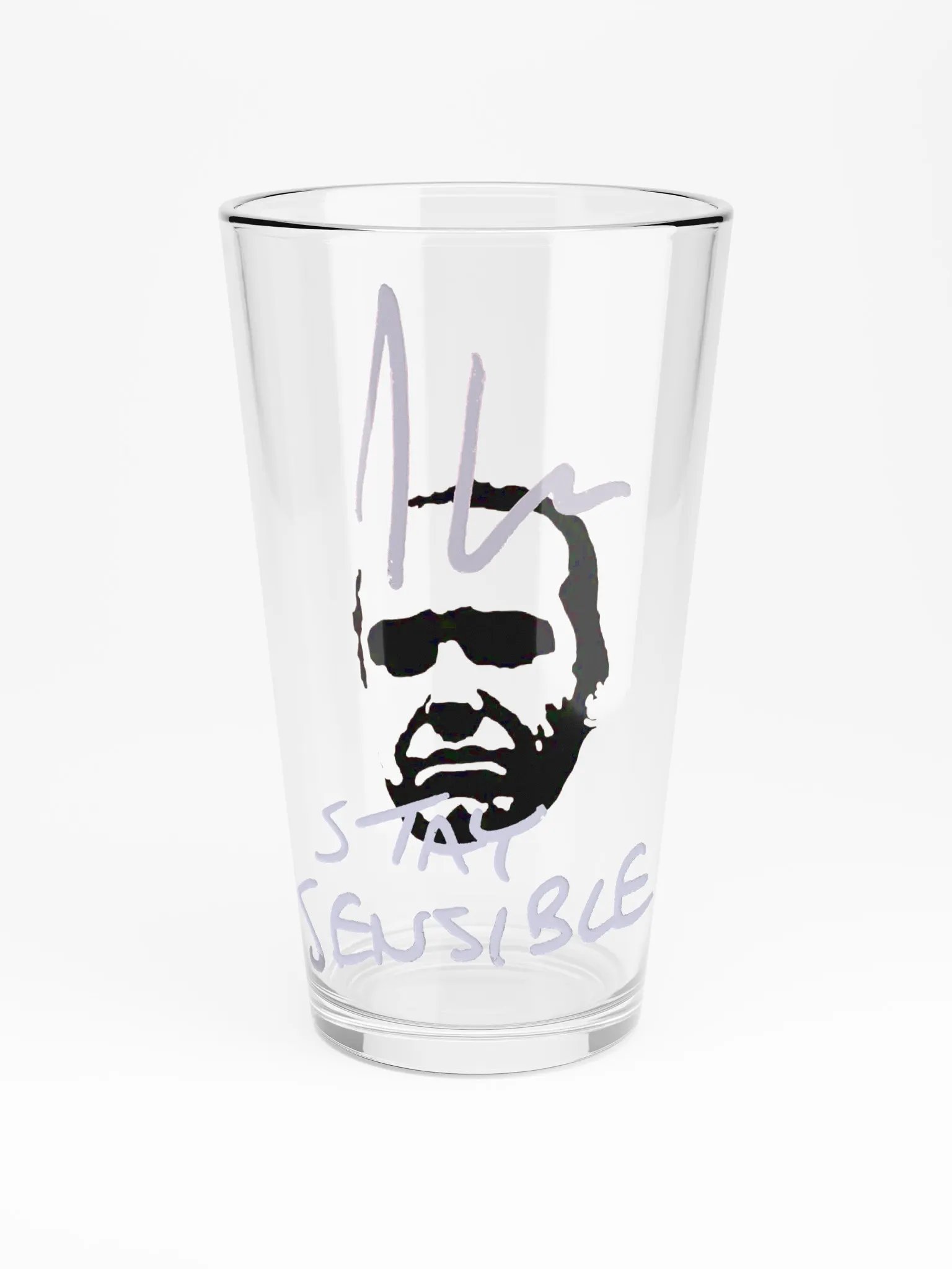 Jon Hare Stay Sensible Shaker Pint Glass product image (3)