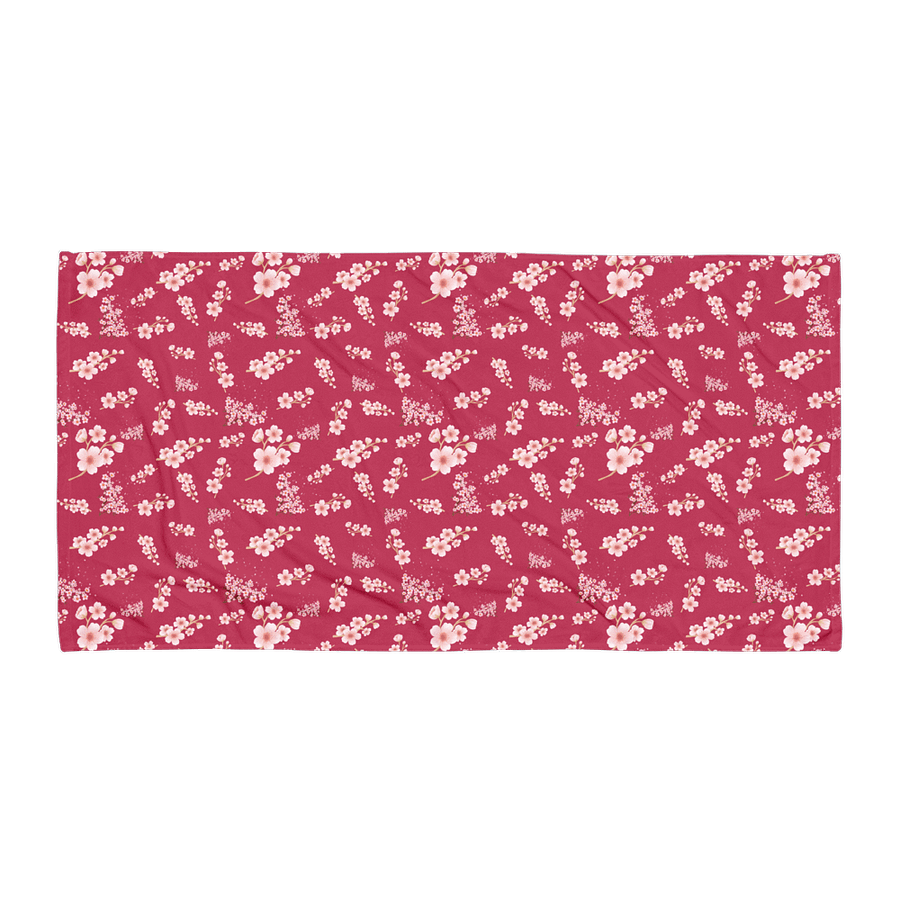 Cherry Blossom Flowers Magenta Towel product image (4)