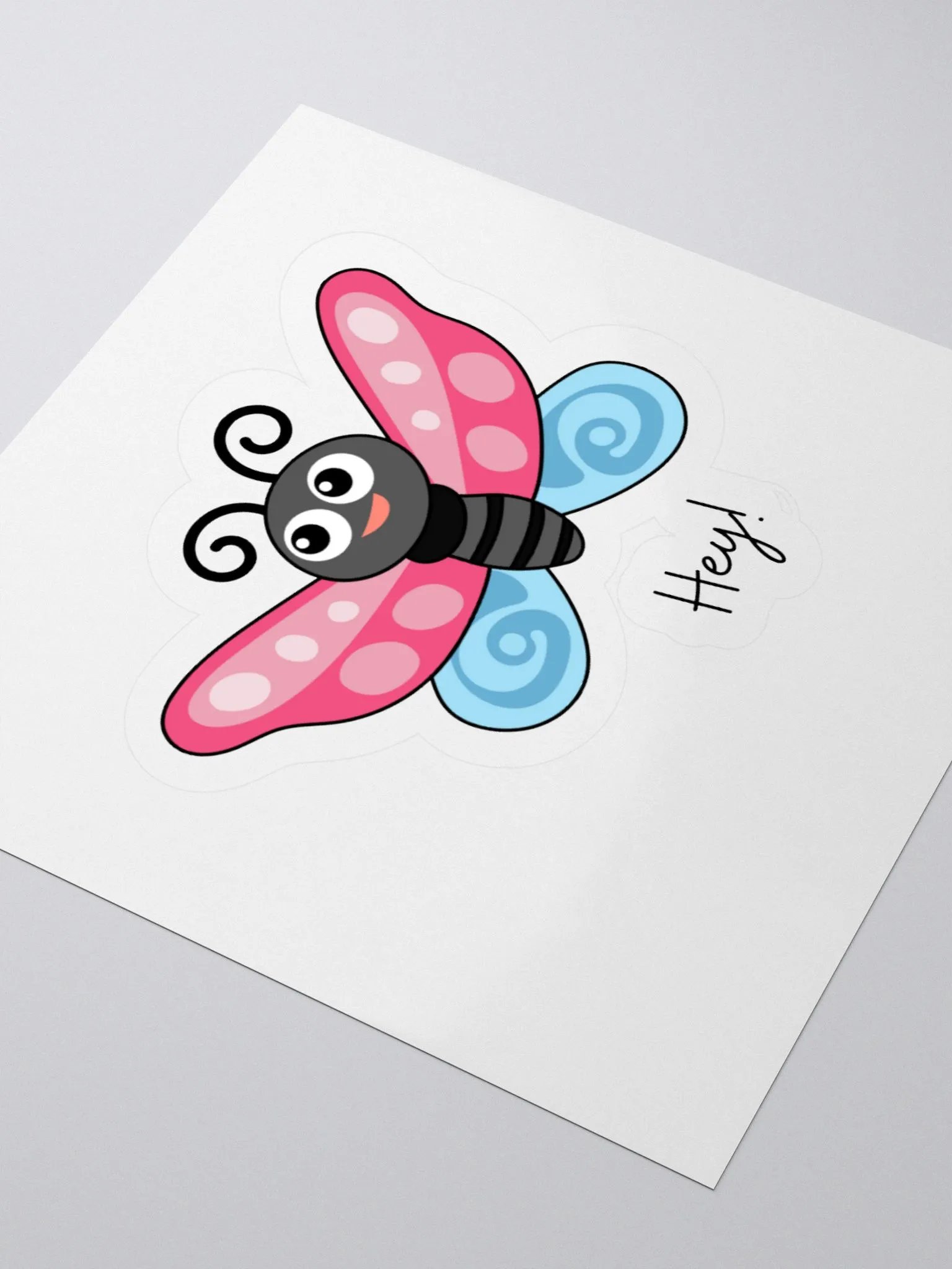 Whimsical Butterfly Kiss Cut Sticker 001 (hey) product image (4)