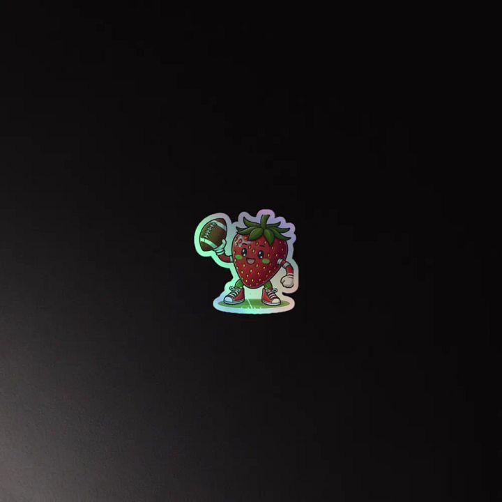 Strawberry Touchdown Holographic Sticker product image (4)