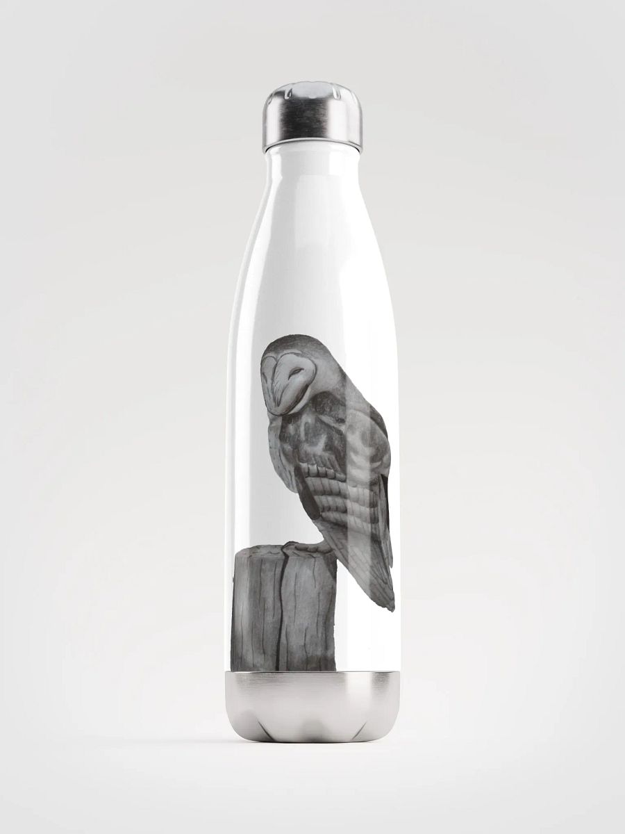 Barn Owl Drawing Water Bottle product image (1)