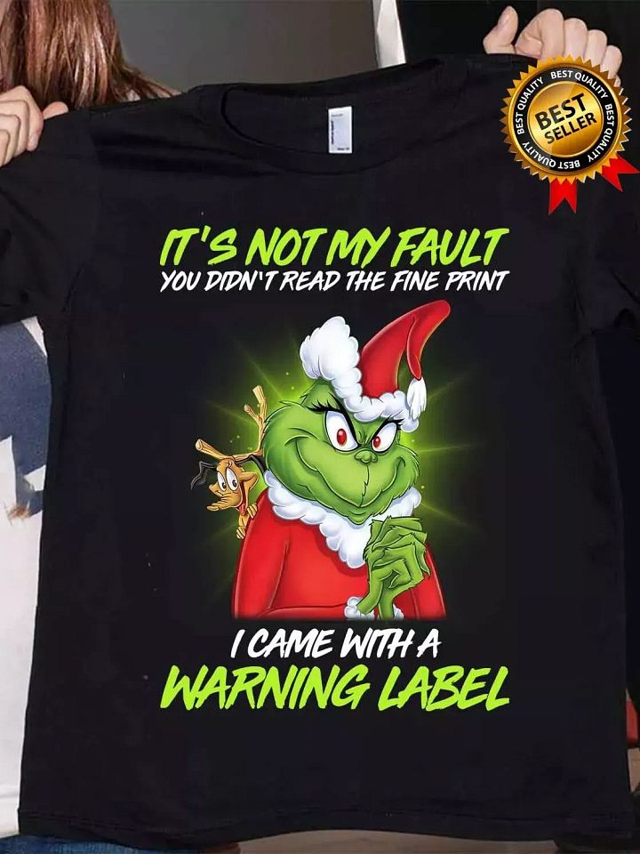 HOT Grinch It's Not My Fault Present Christmas Shirt product image (1)
