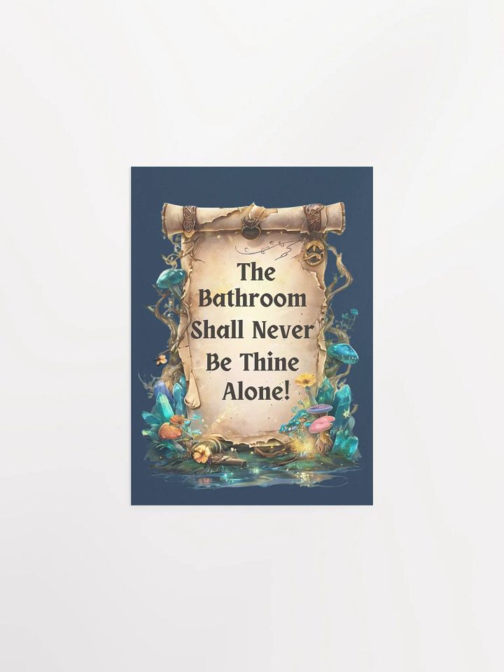 The Bathroom Shall Never Be Thine Alone – Funny Mom Wall Art, Fairytale Parenting Humor, Bathroom Decor for Moms product image (9)