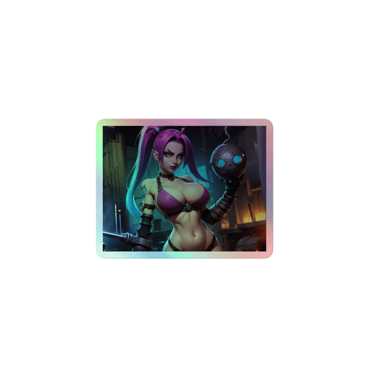 Fantasy Purple Hair Holographic Sticker Set product image (1)