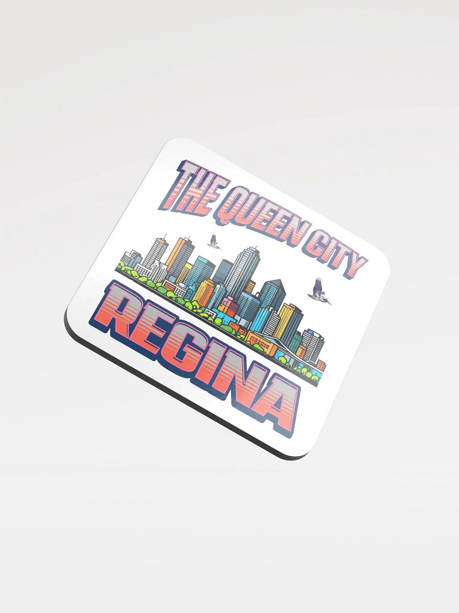 Regina The Queen City Skyline Glossed Cork Coaster product image (1)