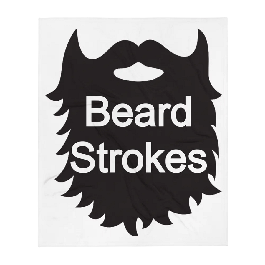 Beard Strokes Blanket - White product image (2)