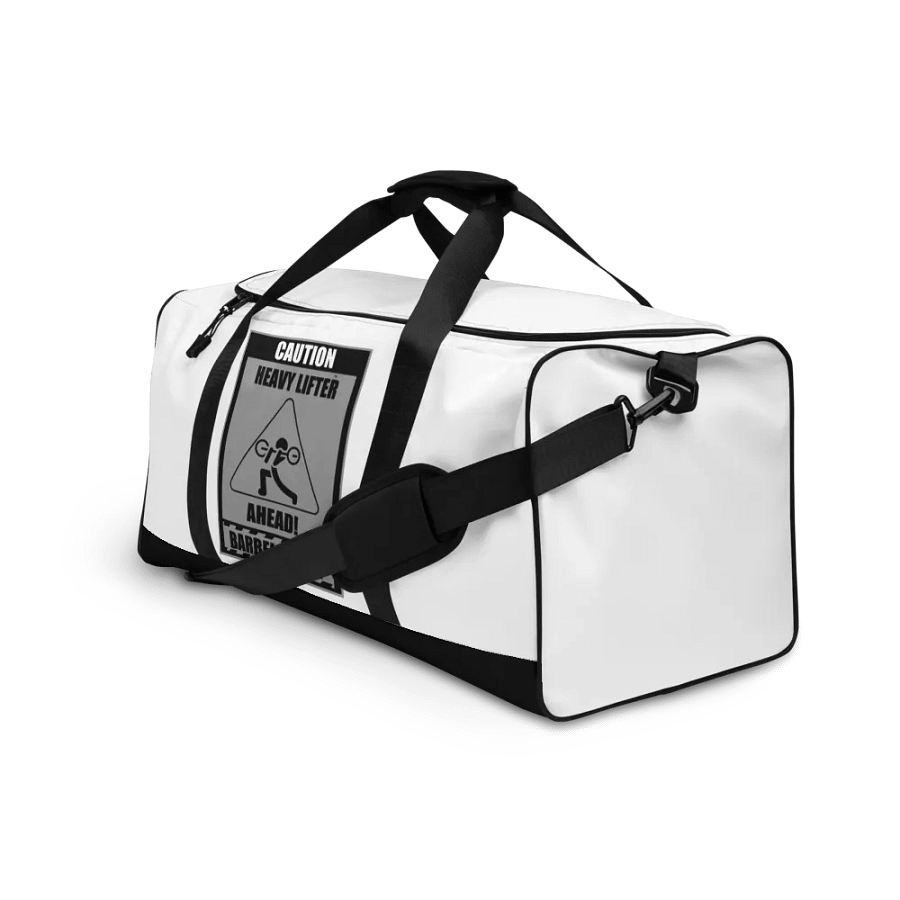 Caution Heavy Lifter Ahead-Barbell Zone Duffle Bag product image (3)