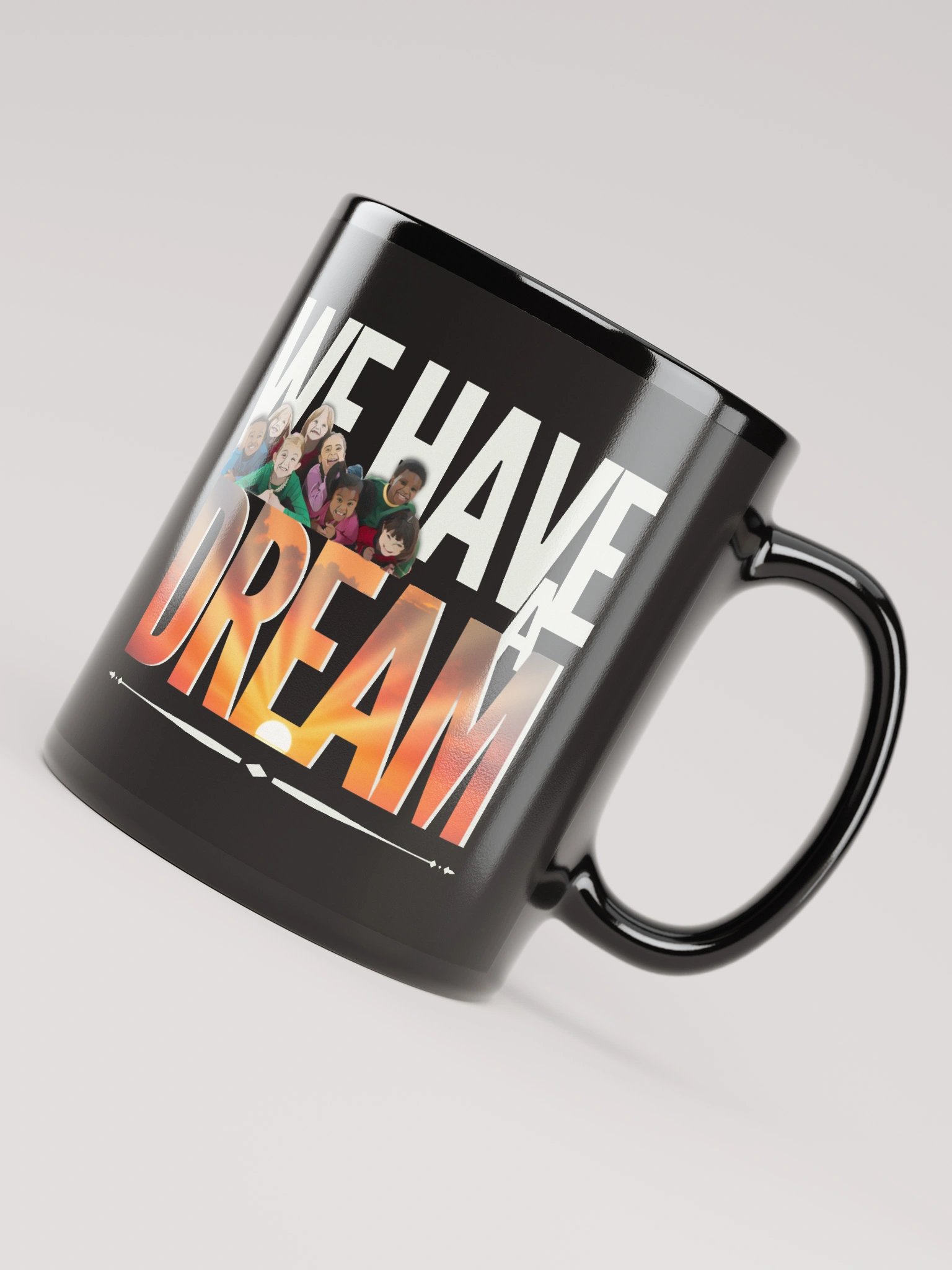 We Have a Dream Diverse Children Unity Art Black Mug product image (8)