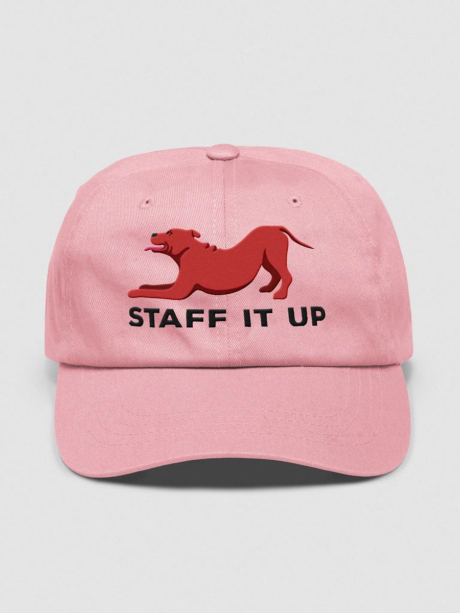 Staff It Up Classic Dad Hat(Embroidered) of a Staffordshire Terrier(Red) product image (17)