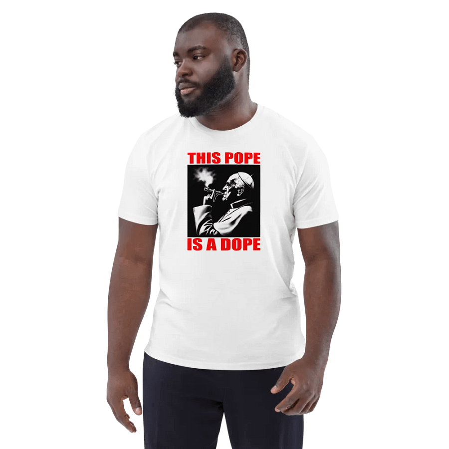 Satirical Pope Smoking T-Shirt This Pope is a Dope product image (3)