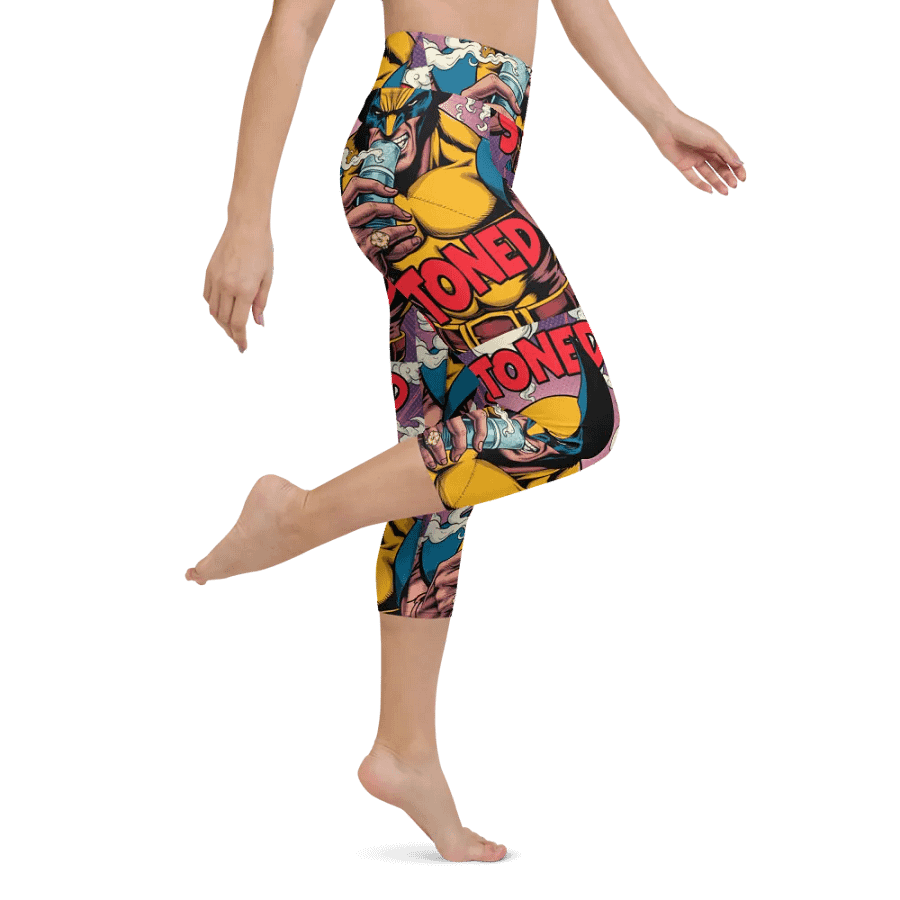 Stoned Comic Character All-Over Yoga Capri Leggings product image (8)
