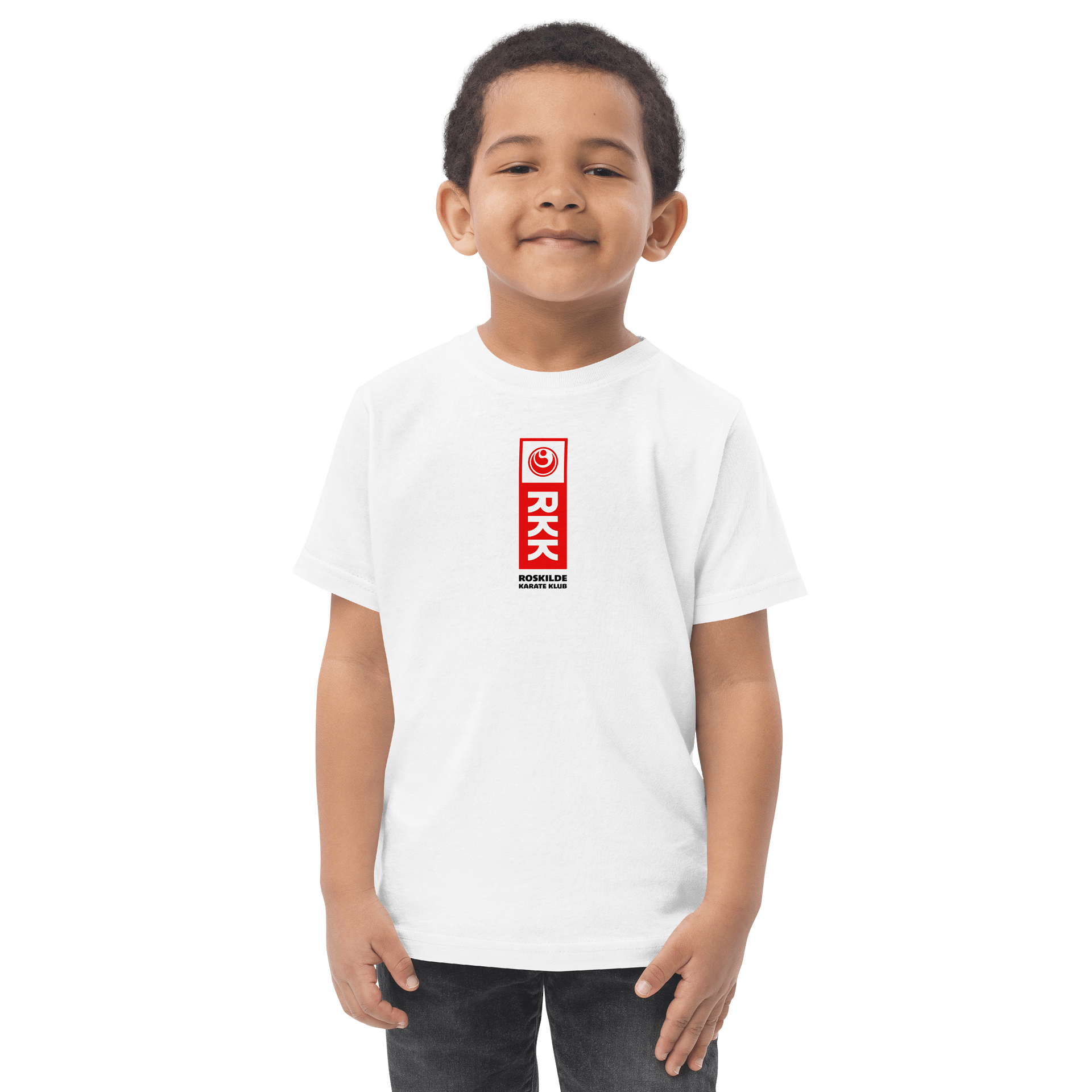 White Toddler Jersey T-Shirt, Unisex, 100% Cotton, RKK Logo product image (1)