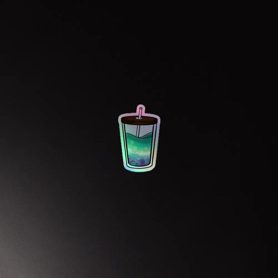 Sip of Magic Boba Tea Gay Pride Holographic Sticker Set product image (1)