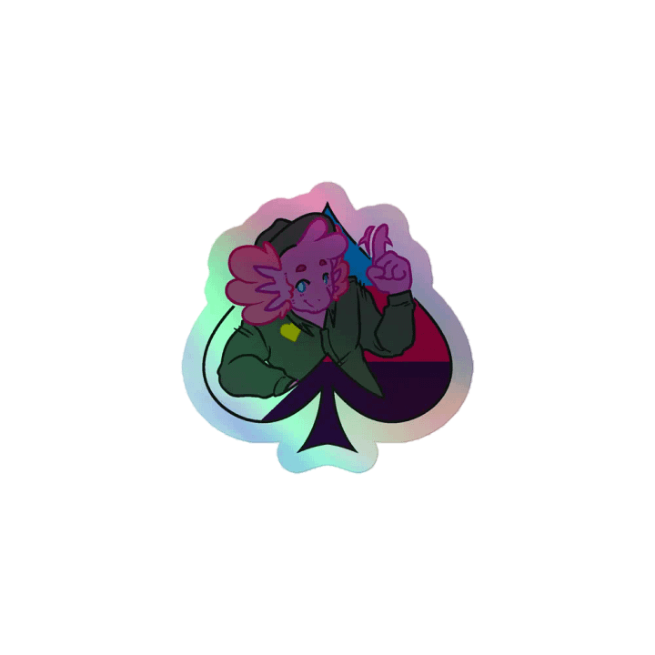Poly in Spades | Kiss-Cut Holo Sticker product image (1)