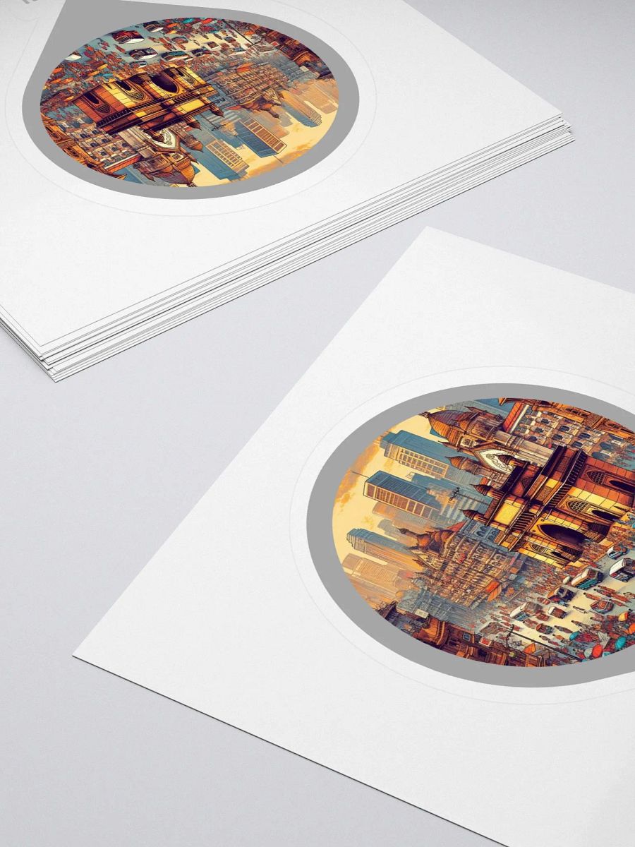 Cityscape Vibes Kiss Cut Stickers | AI Design: Mumbai, Indien product image (4)