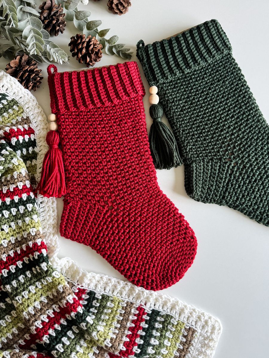 Holiday Weave Stocking Crochet Pattern product image (7)