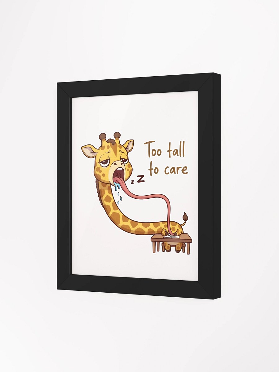 Lazy Giraffe Doing Doodles Framed High-Quality Matte Poster product image (3)