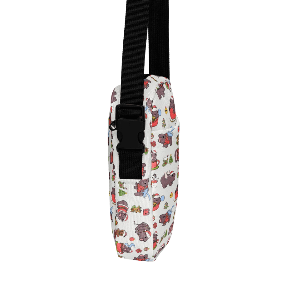 MOODENG'S WHITE CHRISTMAS UTILITY CROSSBODY BAG! product image (8)
