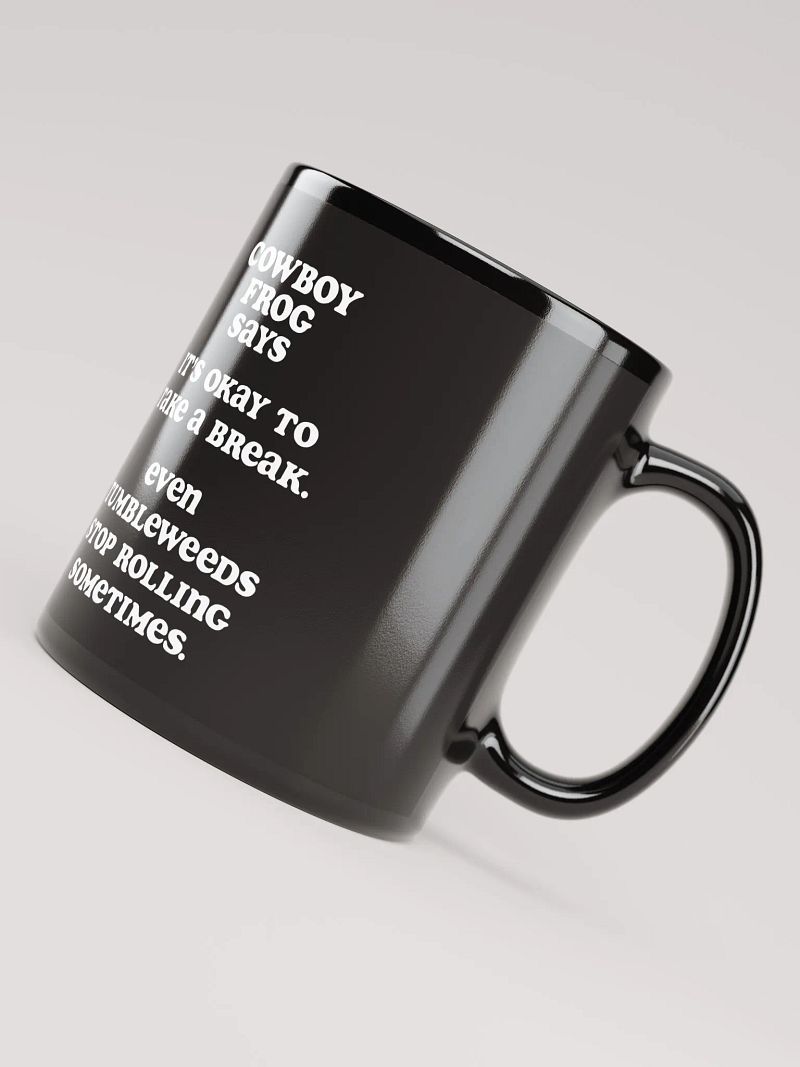 Cowboy Frog - Tumbleweeds Mug Black