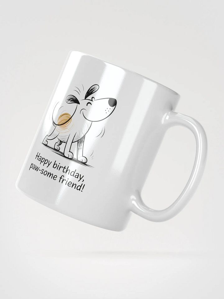 Happy Birthday Paw-some Friend Mug | Dog Lover Gift Mug product image (2)