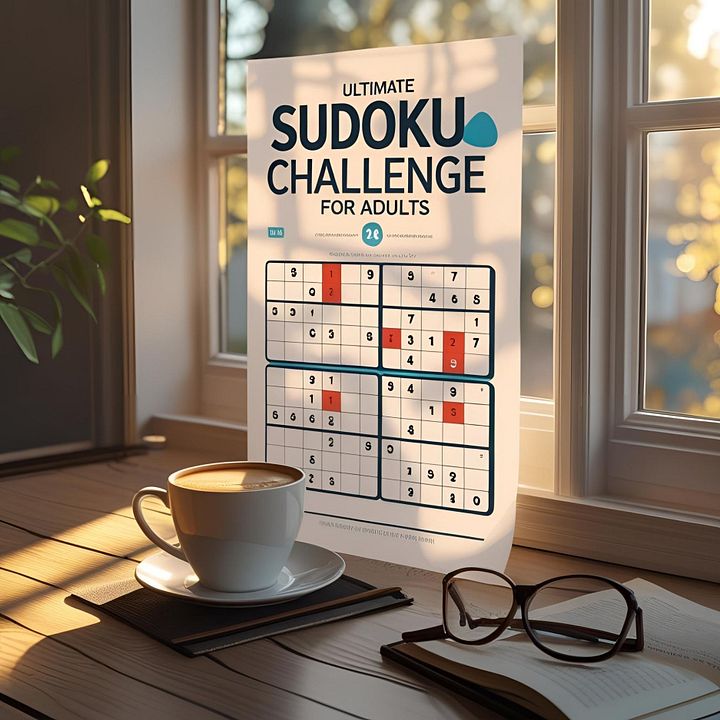 5 Books in 1: Sudoku Puzzle Book for Adults – Over 1200 Logic Challenges for Brain Power & Relaxation product image (1)