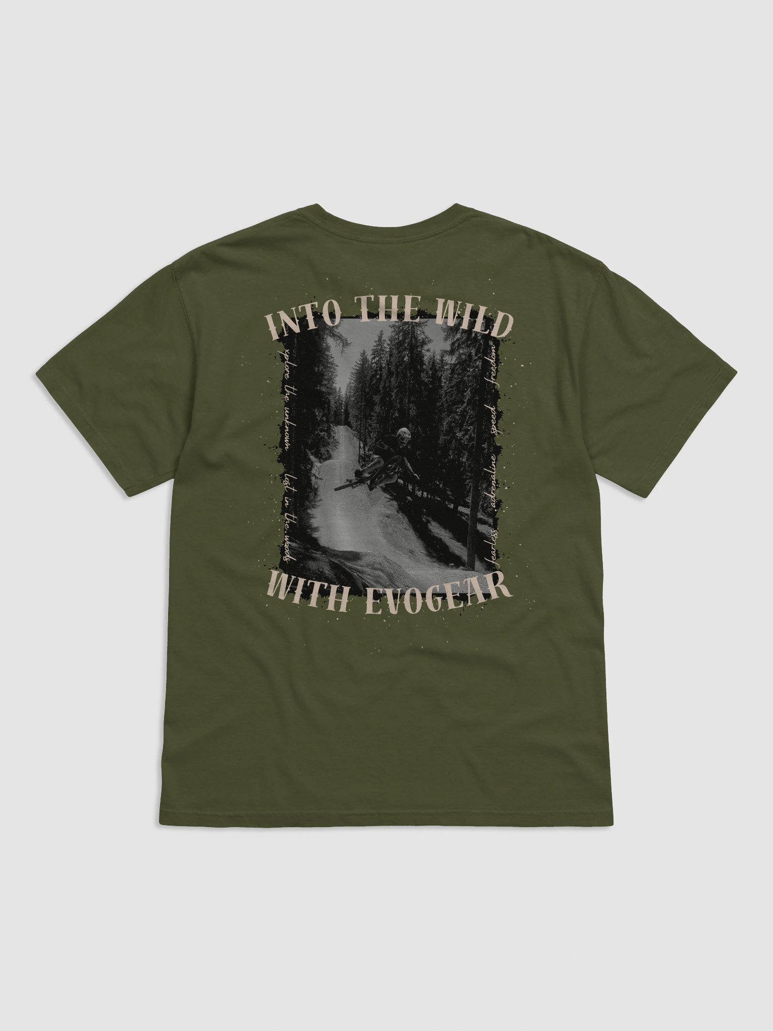 Into The Wild – EvoGear x KLOW.MTB Tee Green product image (1)